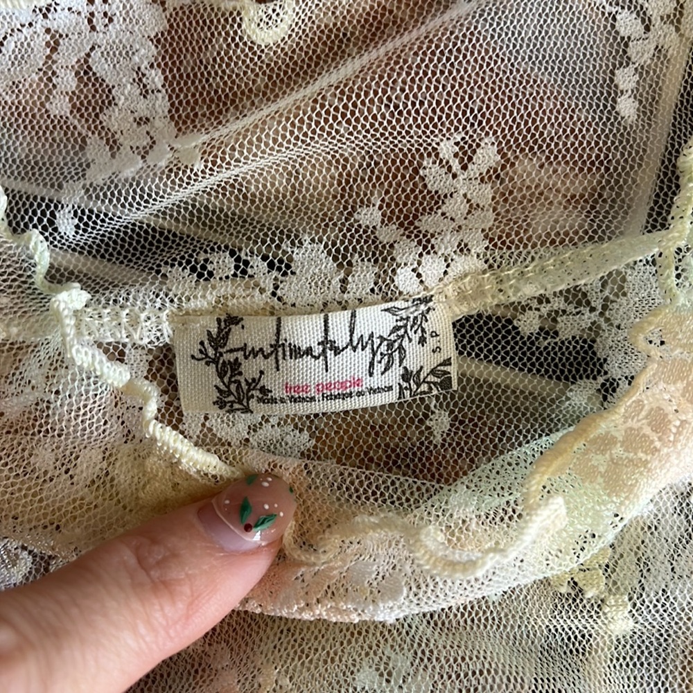 Free People “Intimately” mesh tee. Size S. - Picture 2 of 6